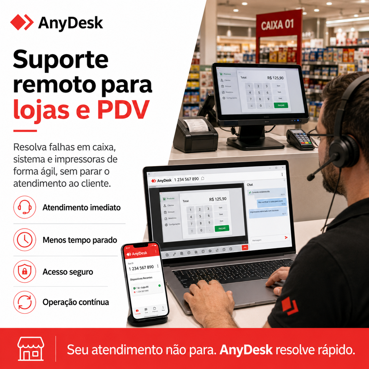 Obter o programa com orientação independente sobre AnyDesk