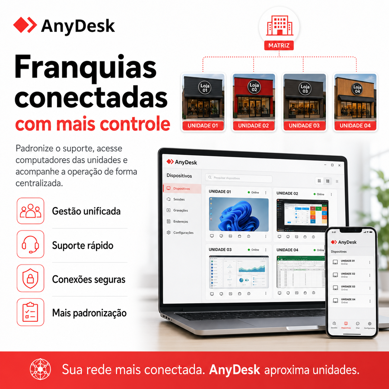 Primeira sessão com orientação independente sobre AnyDesk